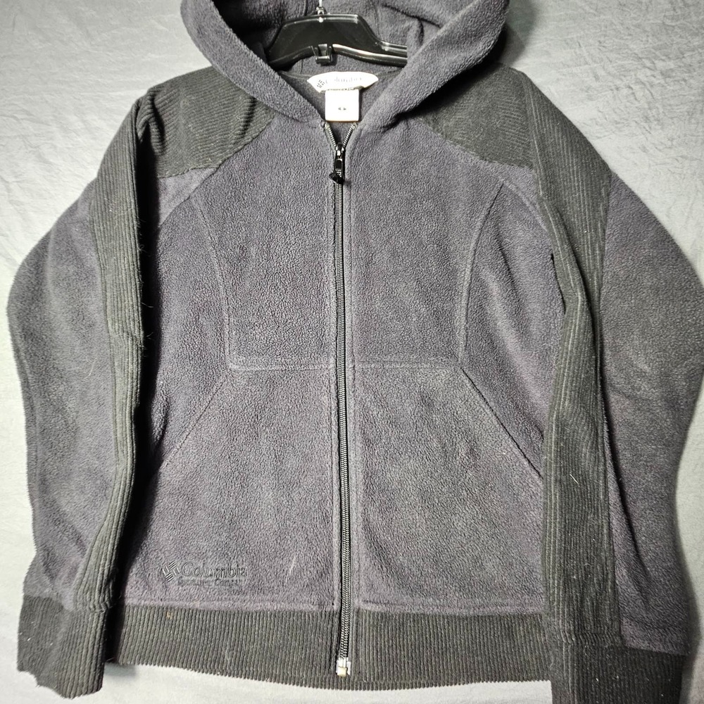Columbia Womens Gray Fleece Full Zip Hoodie Jacket Size S Sportswear Outdoor